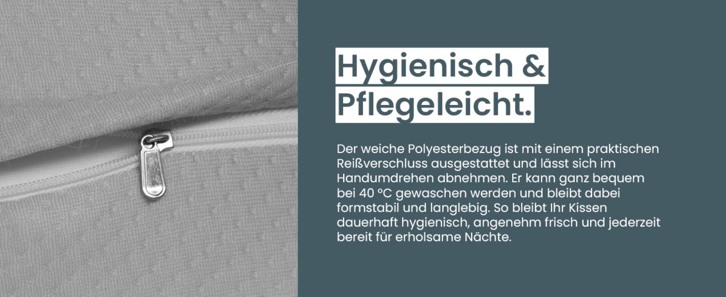 Ортопедична подушка для шиї при болях у шиї з високоякісної піни з пам'яті - Ергономічна подушка для шиї - Подушка для тих, хто спить на боці, спині та животі - Прати при 40°C, 61 x 40 x 12 см, Біла