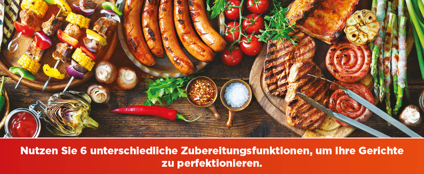 Ninja MAX 6-в-1 гриль та фритюрниця з гарячим повітрям для дому, 6 функцій приготування, об'єм 3.8 л, цифровий термометр, сірий/срібний, DG551EU