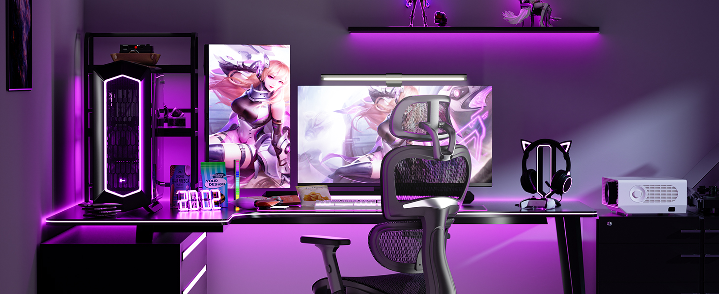 LED лампа для монітора з USB, сенсорне керування, захист від синього світла, регулювання яскравості та кольорової температури