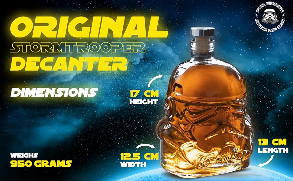 Набір для віскі Stormtrooper: декантир 750 мл та 2 келихи 300 мл, для віскі, бурбону, скотчу та джину, Thumbs Up!