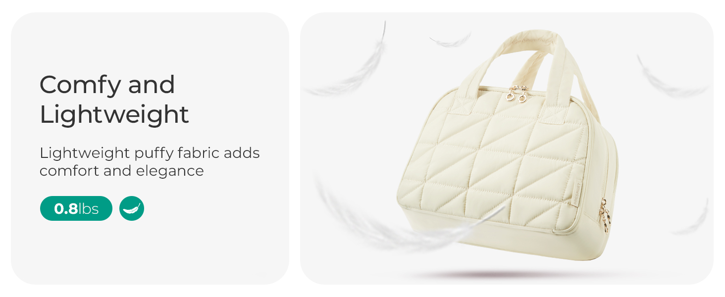 Сумка для косметики BAGSMART для жінок, велика дорожня косметичка, об'ємна косметична сумка, сумка для макіяжу та косметики з ручкою, чорна