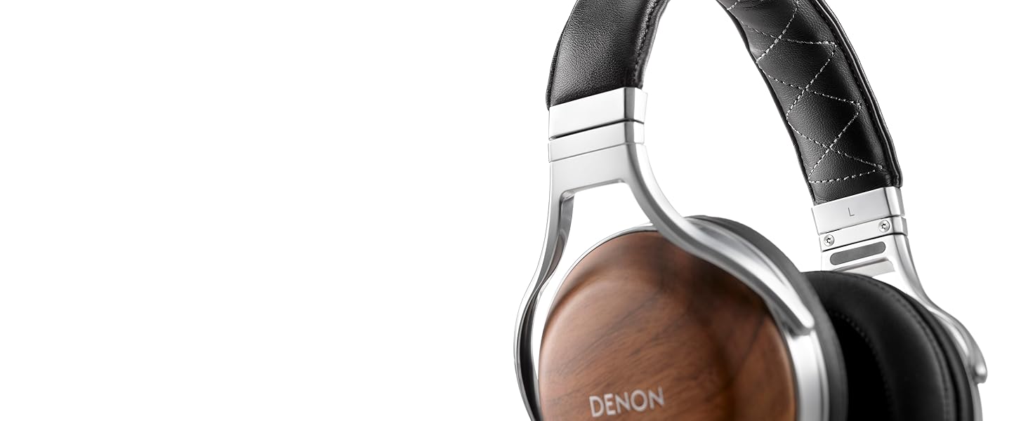 Накладні HiFi навушники Denon AH-D7200 преміум-класу, горіхове дерево, висока роздільна здатність, динамік 50 мм, знімний кабель