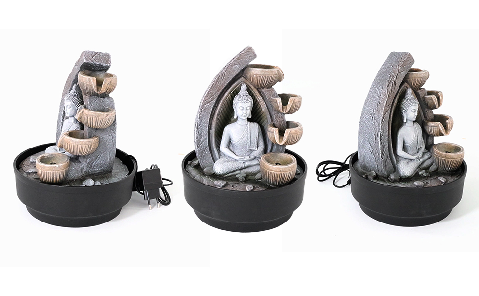 Фонтанчик для дому Lemodo Zimmerbrunnen Buddha (Дх'яна, круглий)