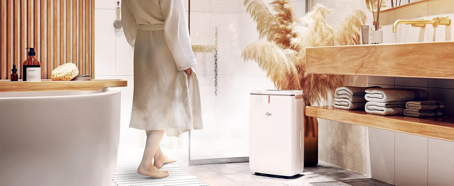 SUNTEC DryFix 20 Lumio: Електричний осушувач повітря для приміщень до 63 м² – 20 л/добу, 3-в-1 (осушувач, очищувач повітря, сушарка для білизни)