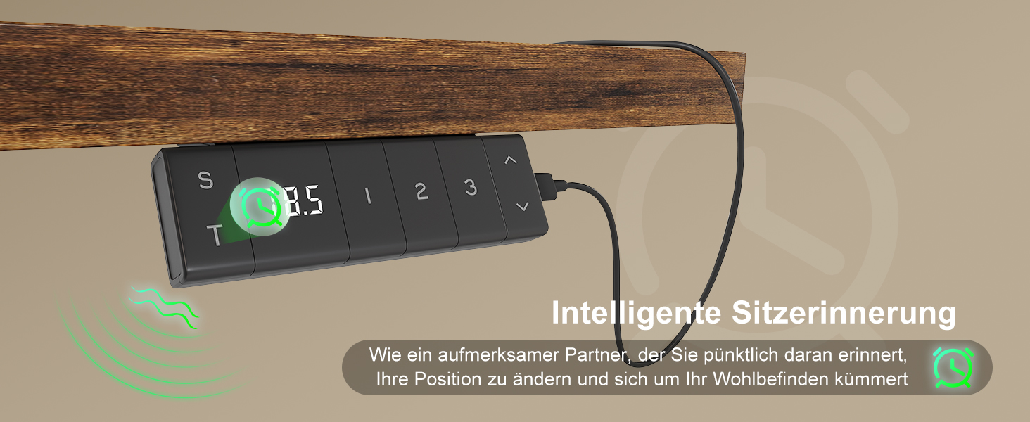 Регульований стіл Devoko 200x80 см з USB-C, електричний, мобільний, з органайзером для кабелів, білий/вінтажний коричневий