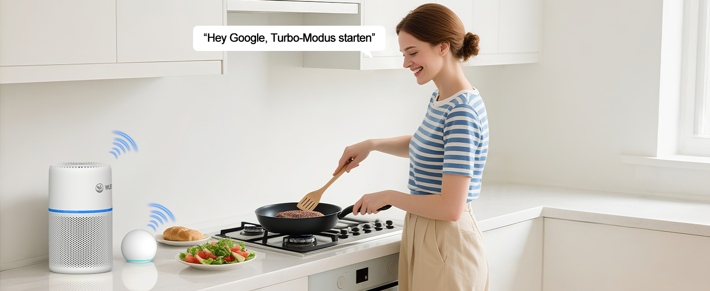 Повітряочисник для спальні з HEPA фільтром H13, активованим вугіллям, функцією ароматерапії, 360° циркуляцією повітря, нічним світлом та тихим режимом (KJ1-3S APP)