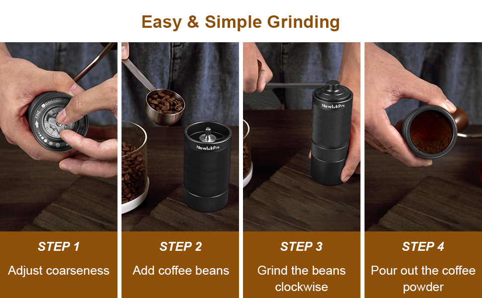 Ручна кавомолка M6 для приготування еспресо, 25г, з шліфувальним механізмом Hexagonal, портативна