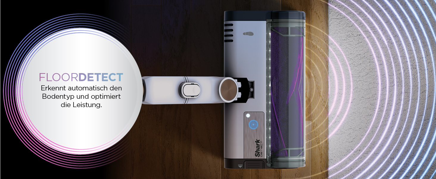 Shark акумуляторний пилосос Clean & Empty з базою самостійного очищення, до 40 хв роботи, бездротовий, для шерсті тварин, килимів та твердих підлог, з LED-підсвічуванням, тихий, білий/блакитний, BU3521EU