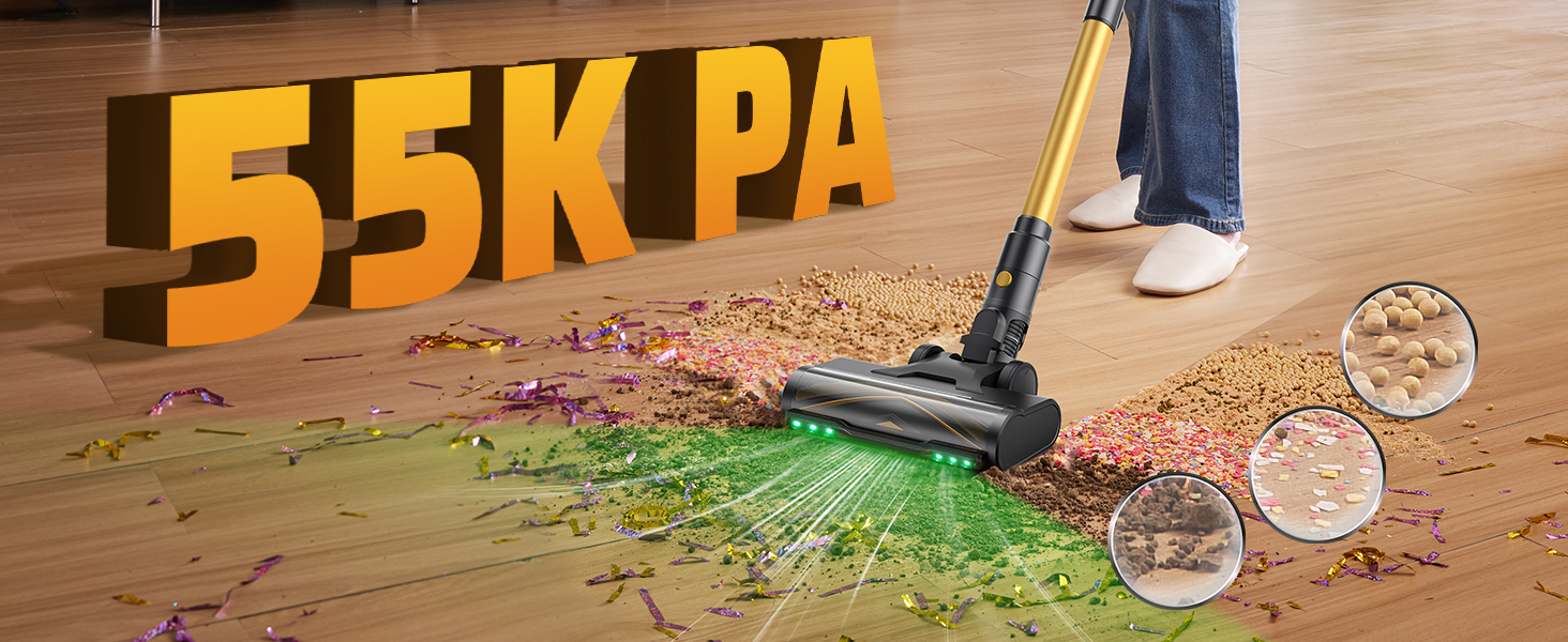 Бездротовий пилосос Proscenic P15: 55KPa, 580W, 70 хв, LED дисплей, антизаплутування, фільтр 6 шарів, для дому та авто