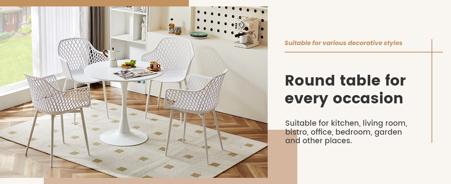 Круглий обідній стіл для кухні, вітальні, балкону. Діаметр 70/80 см, білий/чорний