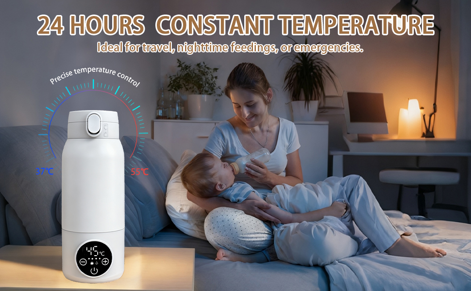 Мобільний підігрівач для пляшечок Baby, 500 мл, 100 Вт, акумулятор 11000 мАг, для подорожей та авто