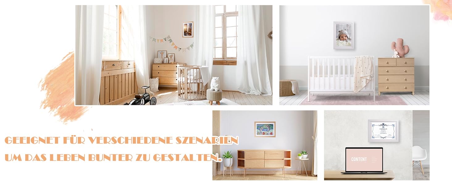 Рамки для дитячих малюнків A4 Kromapolis, 2 шт. Екологічне MDF, дерев'яний колір