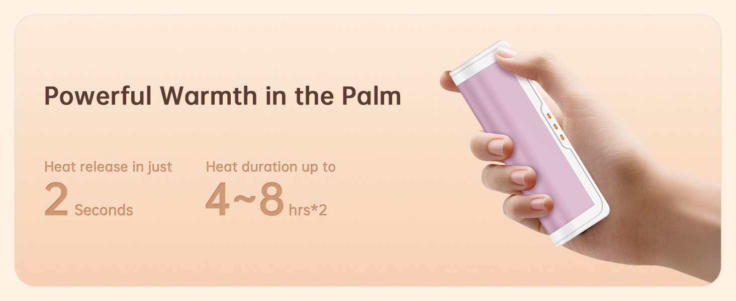 Jonwall Електричні грілки для рук, перезаряджаються, 2 шт., USB, 3 рівні нагріву, для кемпінгу, гольфу, подарунок для жінок та чоловіків (Рожевий)