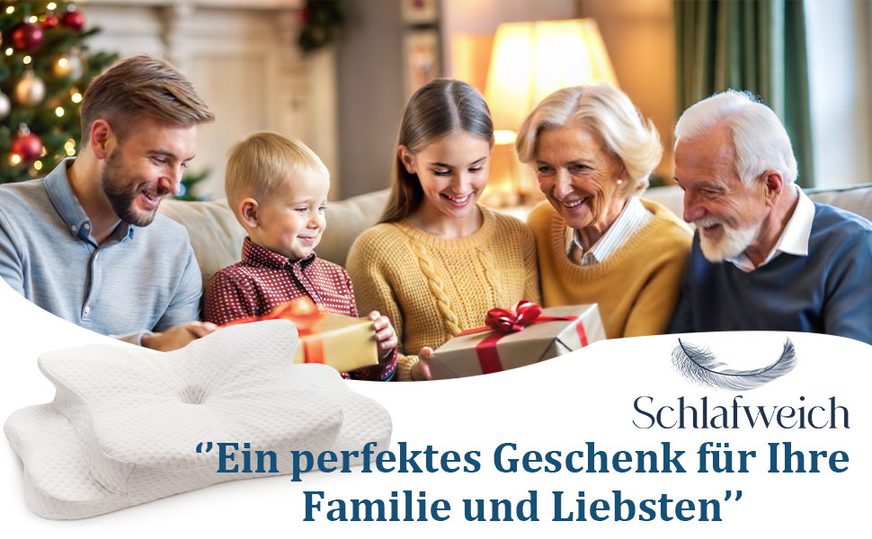 Ортопедична подушка U-подібної форми Schlafweich для сну на боці - подушка для вагітних та годування з бамбука, гіпоалергенна, для підтримки голови, шиї, спини та стегон