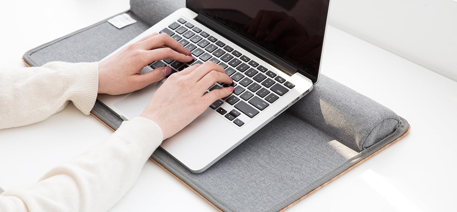 Підставка для ноутбука на колінах, L, з подушкою, для дому/офісу, 17 дюймів, 30.5 x 57 x 4.5 см, деревоподібний дизайн