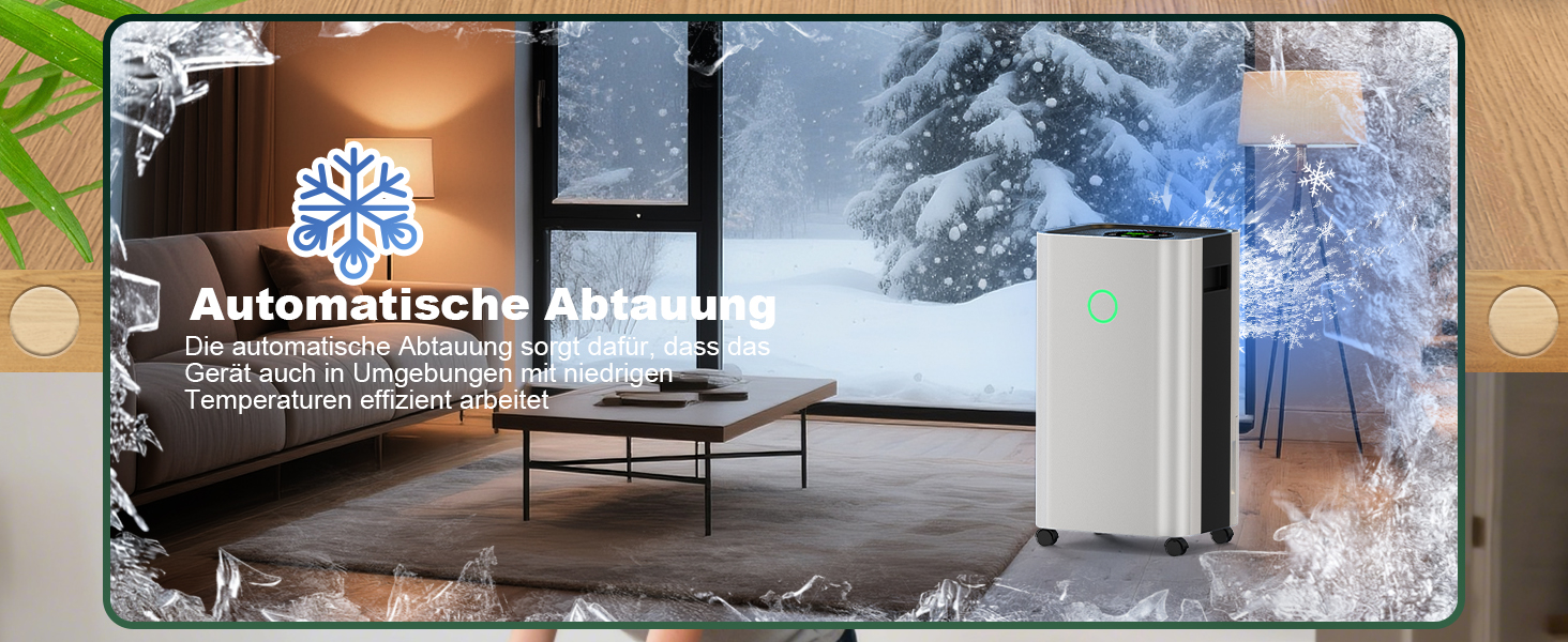 Електричний осушувач повітря 15L, тихий, з таймером 24H, захистом від переливу, дитячим блокуванням, для квартири, підвалу (білий)