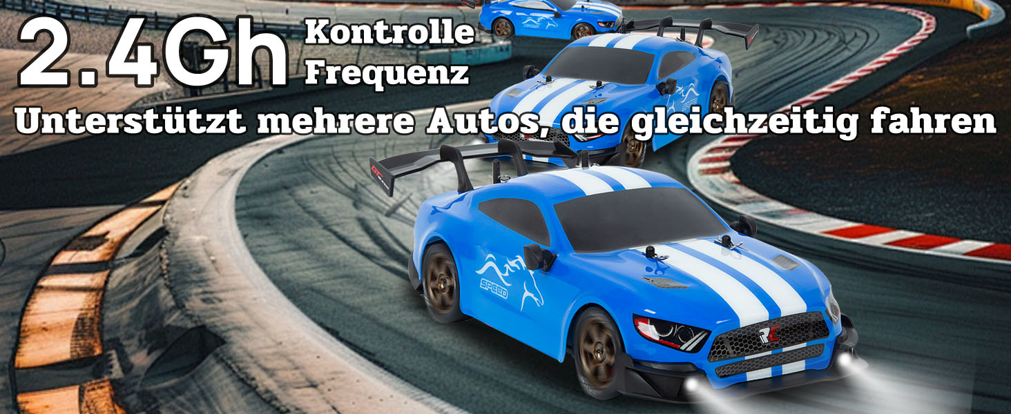 RC Автомобіль для дрифту 1:14 4WD, радіокерування, синій - іграшка для дітей та дорослих