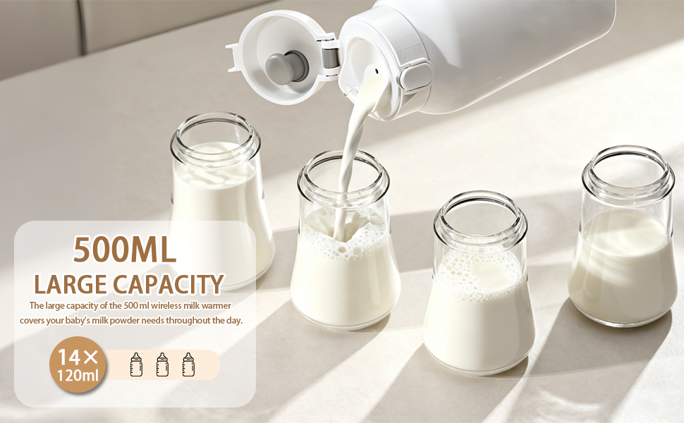 Мобільний підігрівач для пляшечок Baby, 500 мл, 100 Вт, акумулятор 11000 мАг, для подорожей та авто