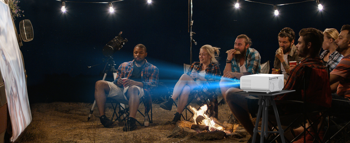 Проектор Beamer 12000 Lumens 1080P Full HD з 5G WiFi, Bluetooth та підтримкою 4K для Fire Stick, PS5, Smartphone (HDMI)