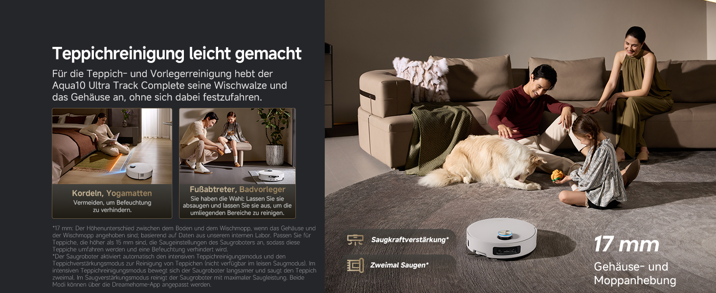 Робот-пилосос Dreame Aqua10 Ultra Track: потужність 30000Pa, безбар'єрне пересування (8 см), самоочищення, автоматичне спустошення, голосове керування