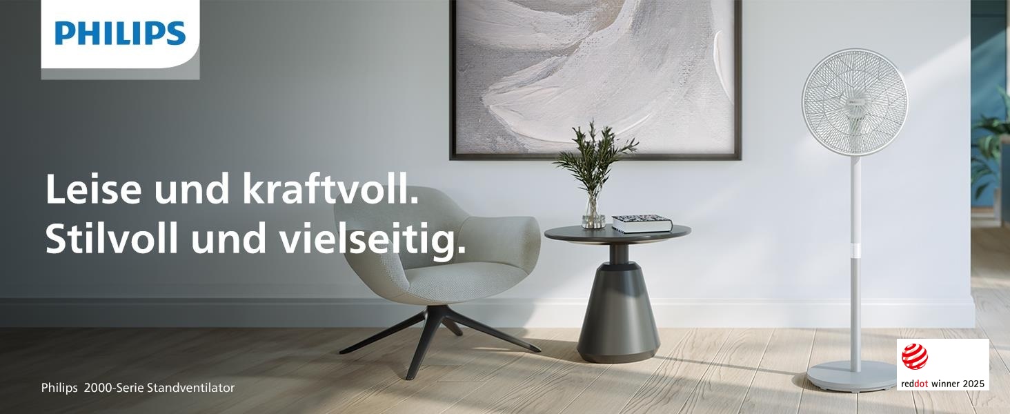 Вентилятор підлоговий Philips Series 5000 CX5535/11 з пультом, таймером, 3 швидкості, 40 Вт, білий