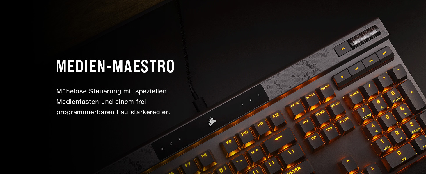 Ігрова механічна клавіатура Corsair K70 MAX RGB QWERTZ DE - сіра, повний розмір, 8000Hz