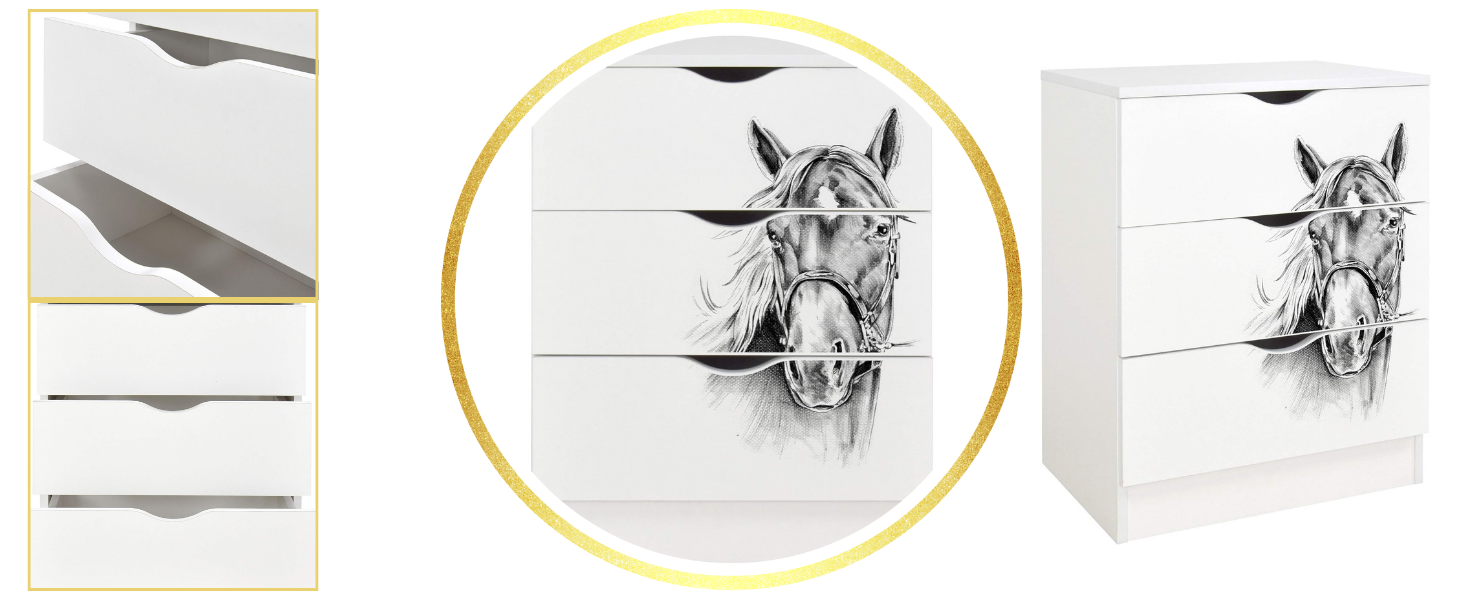 Дерев'яне ліжко Leomark Lovely Unicorn для дітей з матрацом, бортиками та ламелями, 70/140 см, з УФ-друком