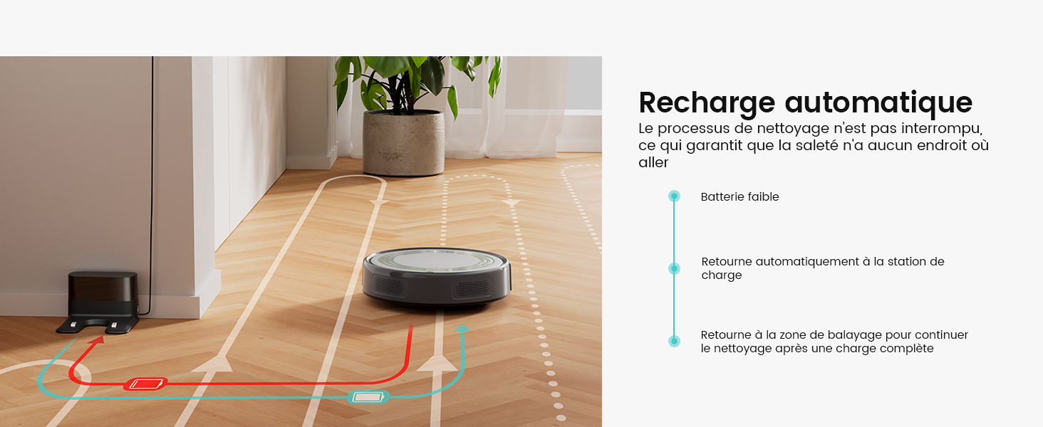 Робот-пилосос Lefant M310 сірий: 4500Pa, HEPA-фільтр, Wi-Fi, для тварин, килимів та твердих підлог
