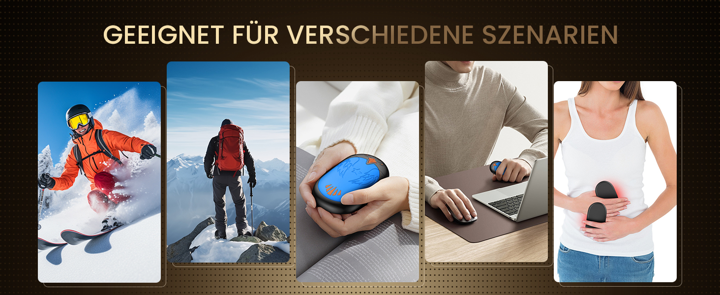 Електричні грілки для рук 2 шт. з USB-зарядкою, 3 режими нагріву, 24 години тепла, багаторазові, для зими, блакитні