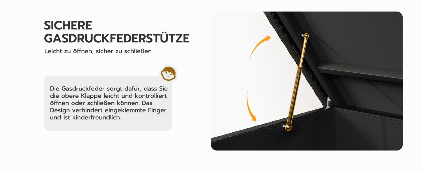 Скриня для подушок садових Polyrattan Amopatio 650л, водонепроникна, з газліфтом, чорна. Ящик для зберігання для саду та балкону