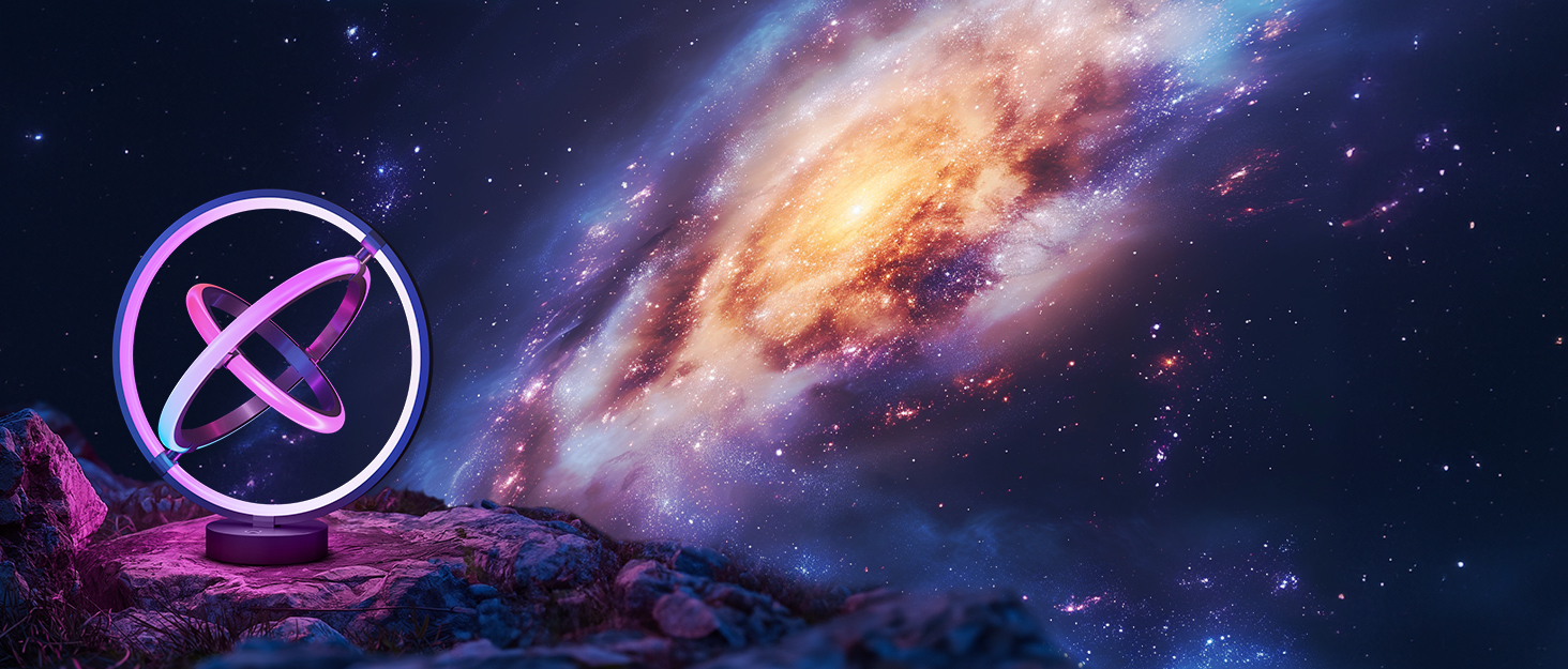 Lepro AI розумна настільна лампа TB2 з персоналізованим AI-дизайном освітлення, синхронізація з музикою/керування через додаток, регулювання яскравості, RGB+IC технологія, сумісна з Alexa/Google, без пульта керування, дизайн 'Скрябін'