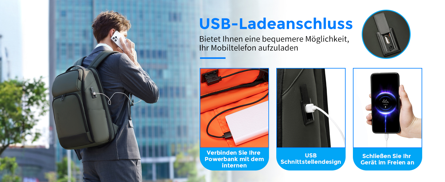 Розширюваний рюкзак для ноутбука 17 дюймів із зарядним портом USB, армійський зелений, для чоловіків та жінок