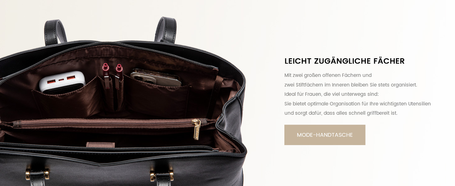 Сумка LOVEVOOK для жінок: велика, для ноутбука, шопер, робоча, офісна, з PU шкіри, чорна (15,6 дюймів)