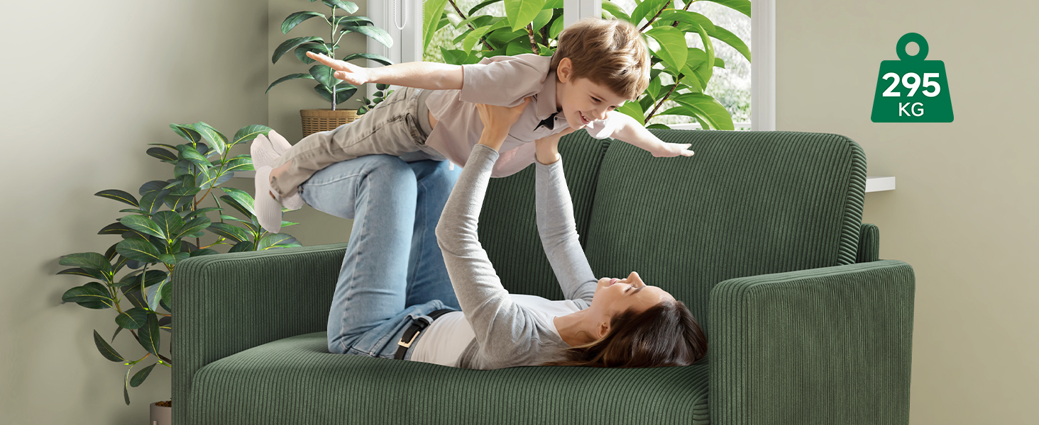 Зручне дитяче ліжко-софа 2 місця з дерева, 130 см, зелений колір