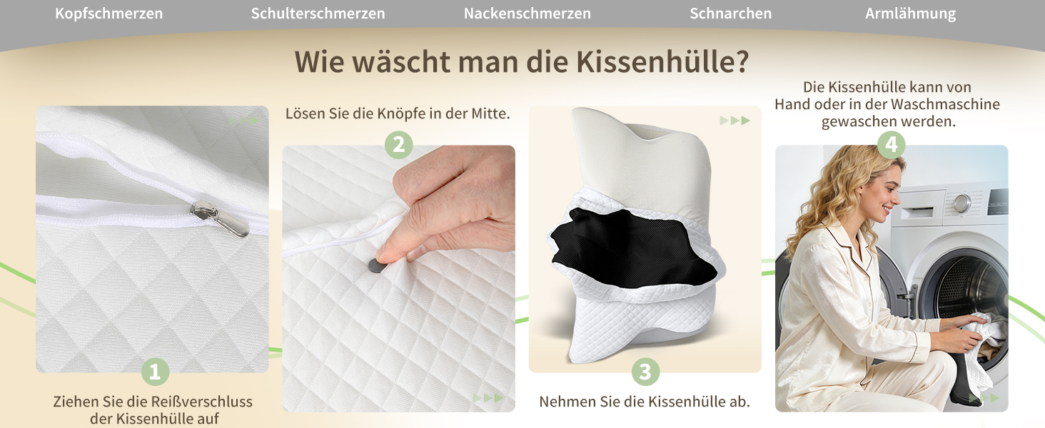 Ортопедична подушка для шиї з Memory Foam, ергономічна для сну на боці, спині та животі, 61.7x37x13/13.6 см, чорна