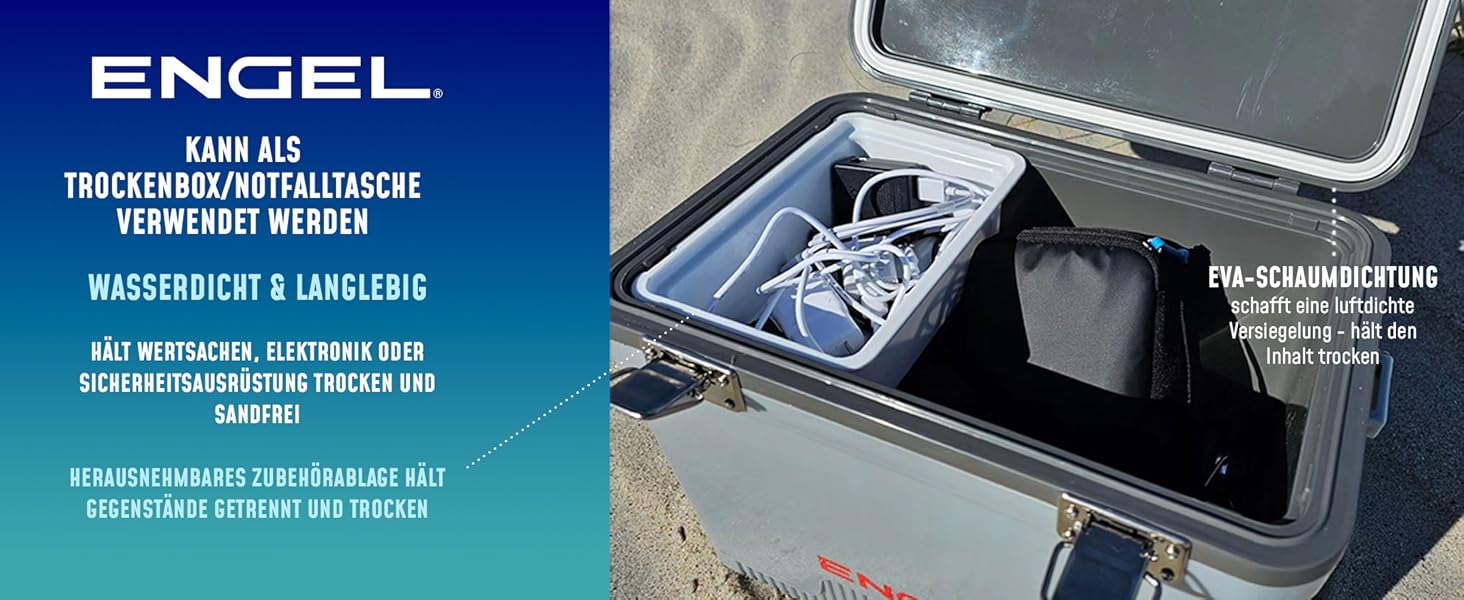 Термобокс ENGEL 30qt (28.4л) герметичний, портативний для кемпінгу, пікніка, туризму - охолоджувач без електрики, колір: блакитний