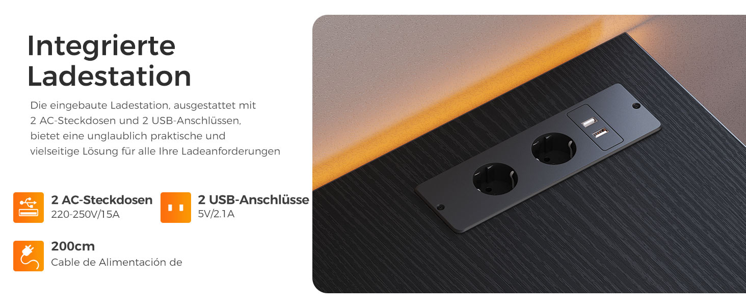 Комод Coleshome з висувними ящиками, світлодіодною підсвіткою, 2 USB та 2 розетки AC, 7 тканинних ящики, для спальні/вітальні, 132*30*89 см, чорний