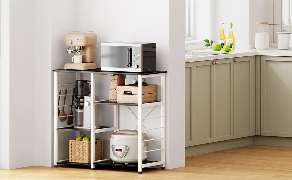 Стелаж кухонний SogesHome 90 x 40 x 83 см, SH-171-BK, чорний горіх