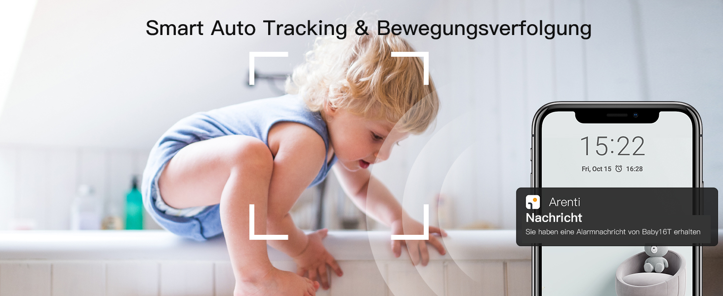 Радіоняня ARENTI з 2 камерами та додатком 2K/3MP, 5