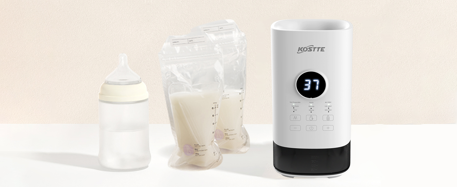 Підігрівач для пляшечок KOSTTE - універсальний, для грудного молока та суміші (білий)
