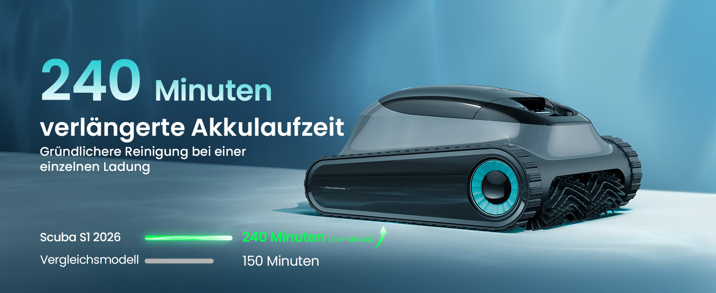 Робот-пилосос для басейну AIPER Scuba S1 з акумулятором (240 хв), фільтрацією, очищенням стін та водної лінії, керування через додаток, для басейнів до 150 м² сірий