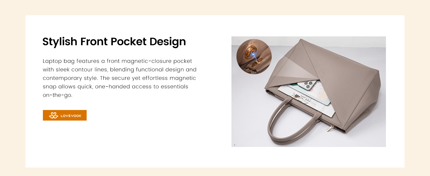 LOVEVOOK Сумка для ноутбука 15.6 дюймів, жіноча, велика, шкіряна, на плечі, для роботи, навчання, офісу, універсальна, чорна