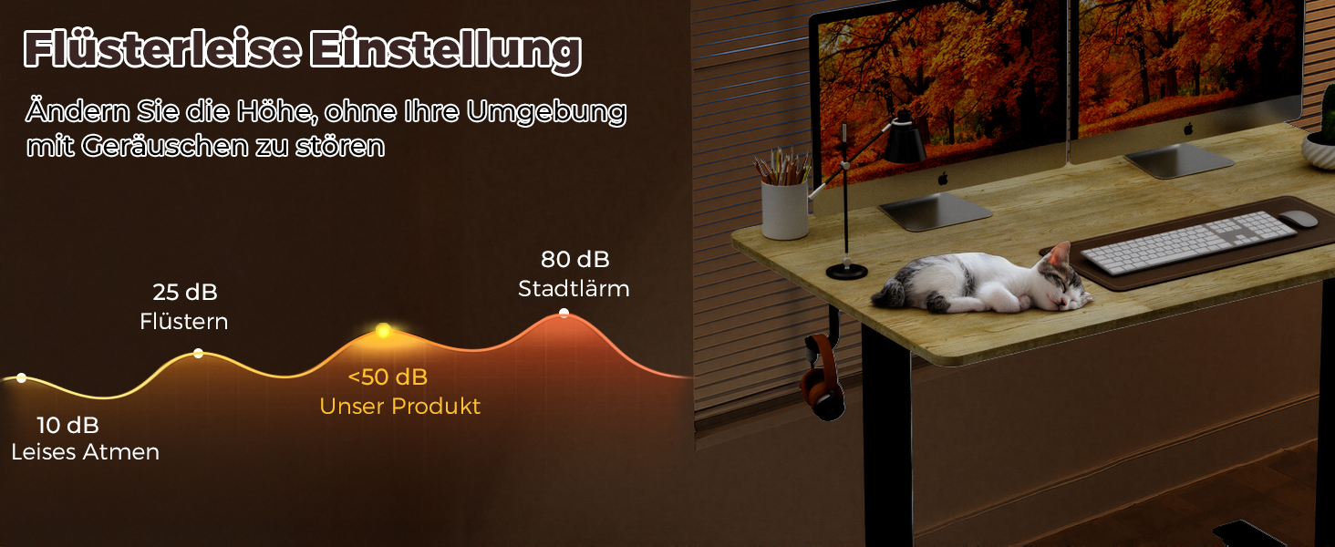 Регульований по висоті письмовий стіл для дому та офісу з пам'яттю на 2 пресети, стіл для ігор та роботи, колір вінтажний коричневий (100 x 60 см)