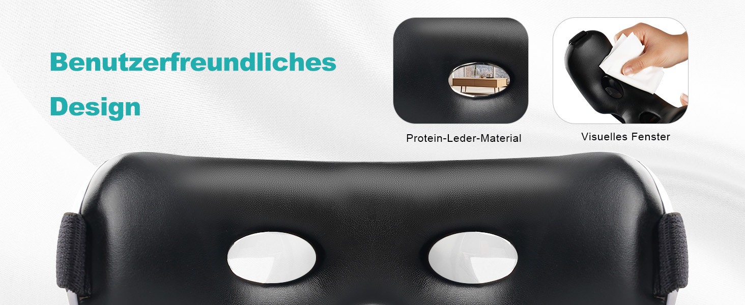 Масажер для очей Aspria® Eyecloud Vision з підігрівом та Bluetooth, видимий дизайн, масаж повітрям, розслаблення очей для втомлених/сухих очей, подарунок для жінок, чоловіків, друзів та сім'ї