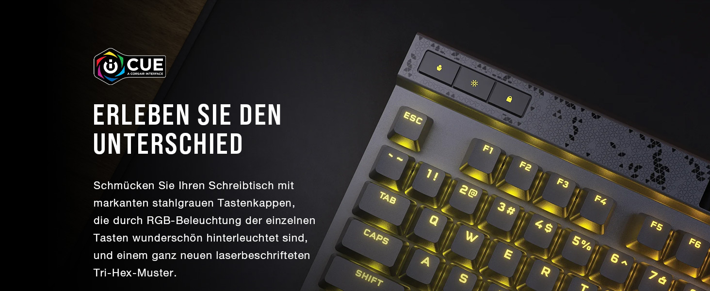 Ігрова механічна клавіатура Corsair K70 MAX RGB QWERTZ DE - сіра, повний розмір, 8000Hz