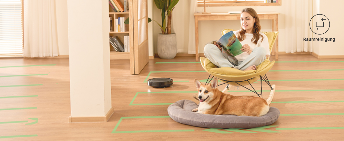 Робот-пилосос з функцією миття 2 в 1, потужність всмоктування 3000Pa, час роботи до 120 хвилин, 4 режими прибирання, робот-пилосос для видалення шерсті тварин з Aquacontrol™