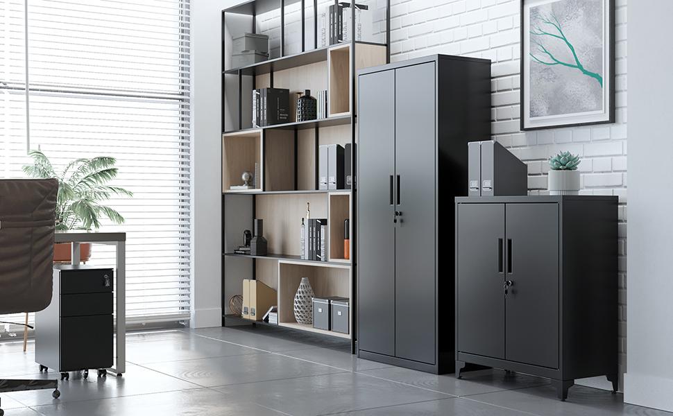 Роликовий контейнер SONGMICS з 3 висувними ящиками, білий, 45 x 30 x 60 см, з можливістю замка та полицями для документів