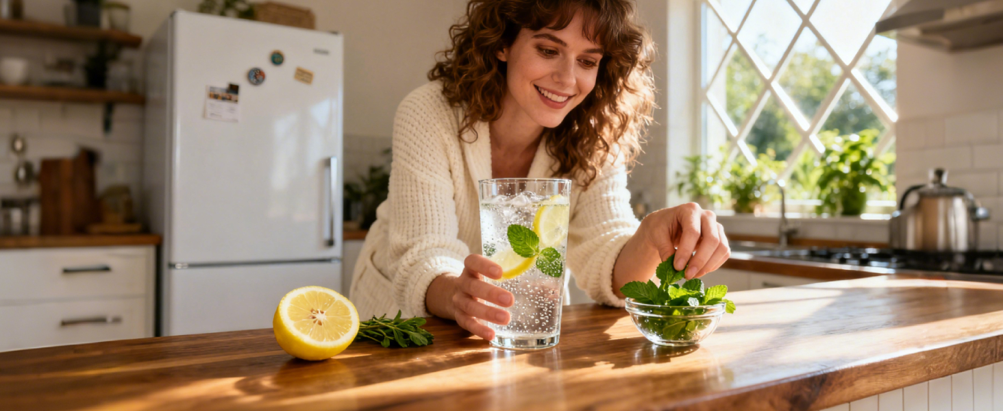 Сифон для газування води Sodastream (газвататор) з пляшкою 1 л, чорний, висота 40.3 см