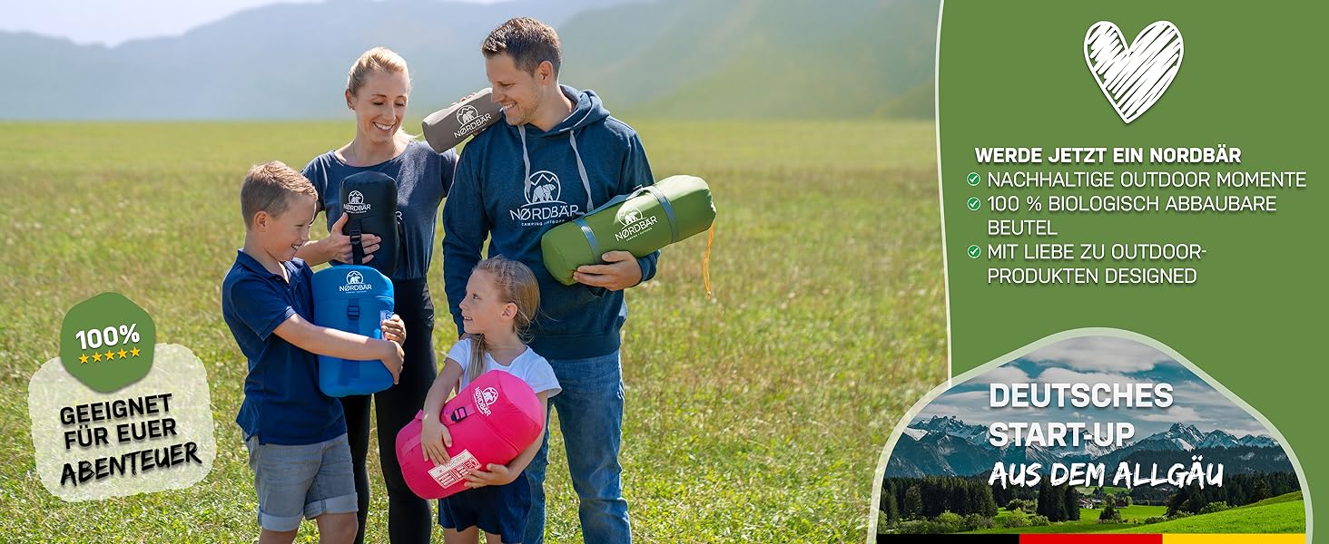 Спальний килимок NORDBEAR для кемпінгу Надувний і надлегкий / надувний матрац Iso невеликий розмір упаковки для кемпінгу , активного відпочинку і наметів / похідний килимок, спальний матрац, дорожній матрац Сірий