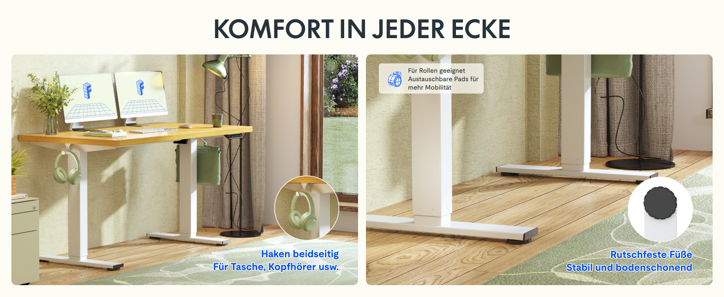 Регульований стіл FLEXISPOT 160x80 см з LED-дисплеєм та пам'яттю (Акорн, Білий)